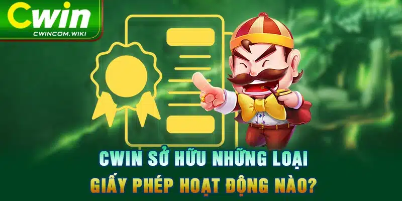 CWIN sở hữu những loại giấy phép hoạt động nào?